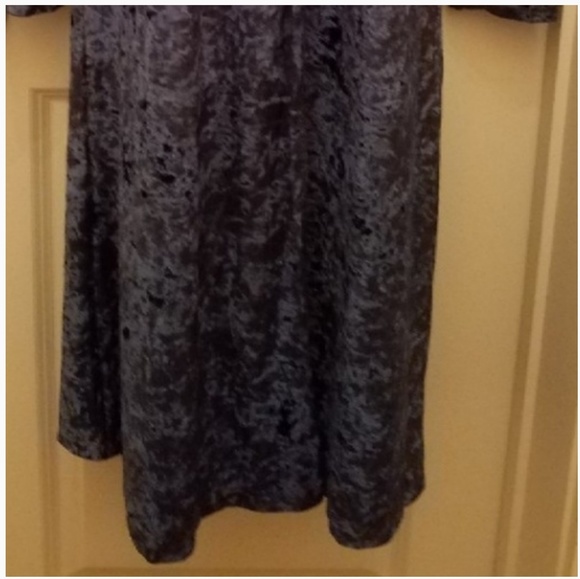 Blue Crushed Velvet Duster 5πrated Size 2XL in - Picture 5 of 7